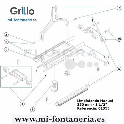 Despiece Limpiafondo Manual Astralpool 01353