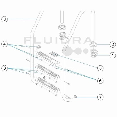 Despiece de la Escalera del Piscina Astralpool  STANDARD